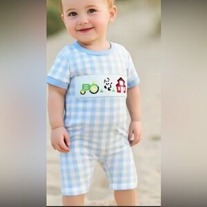 Adorable Baby farm romper 6-12m KS01 Pick 3 $9 items for $15